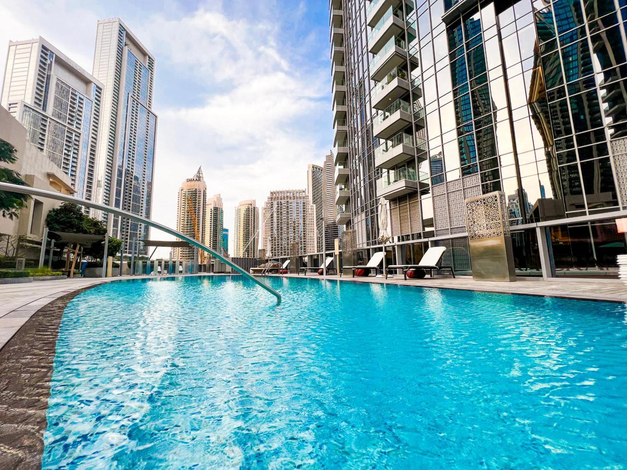 Downtown Luxury - Stunning Burj Khalifa & Sea View - 5 Minutes Walk To Dubai Mall Екстер'єр фото