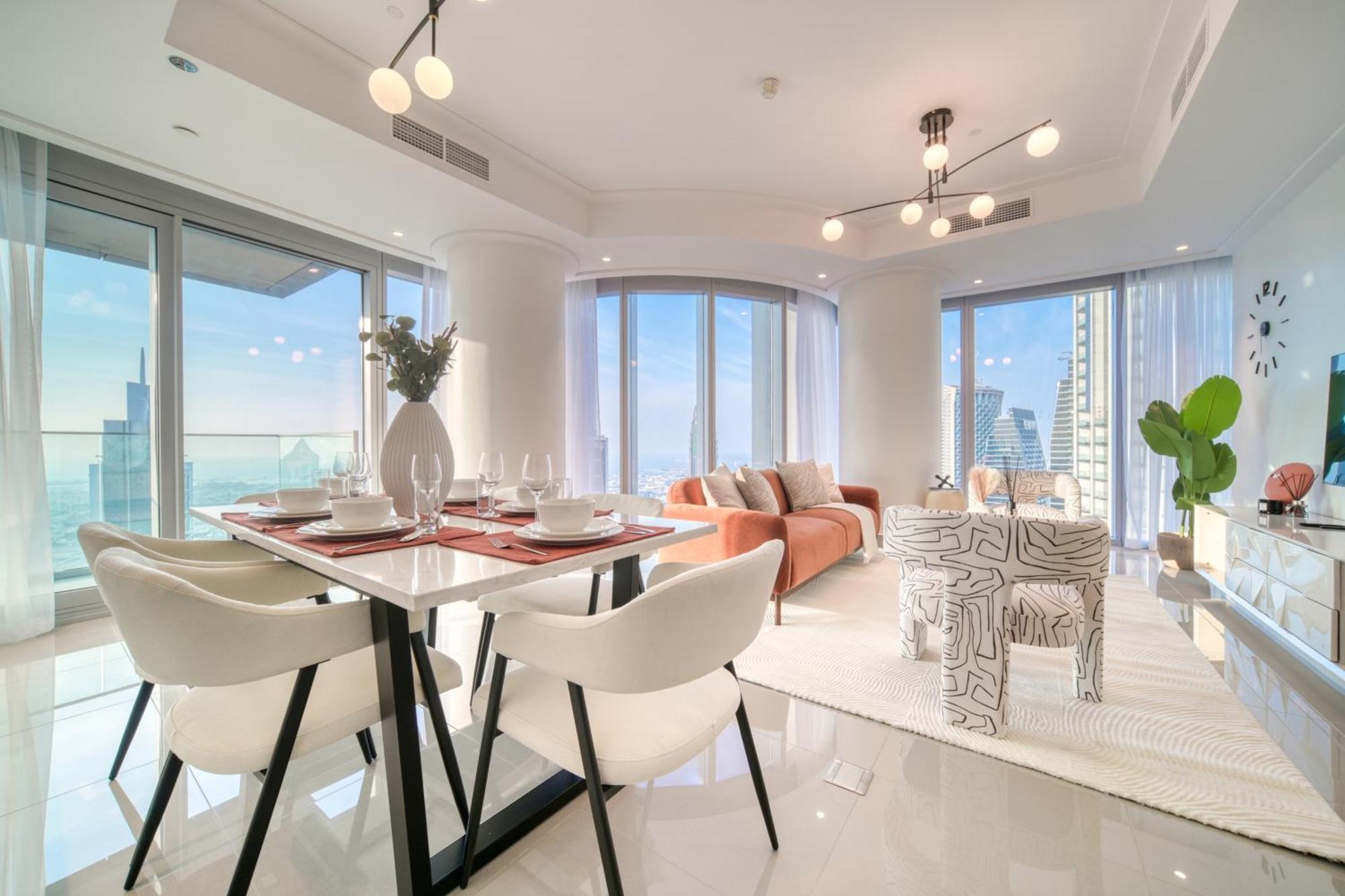 Downtown Luxury - Stunning Burj Khalifa & Sea View - 5 Minutes Walk To Dubai Mall Екстер'єр фото